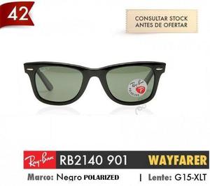 Lentes Rayban Wayfarer 2140 Medium, Large Polarizado