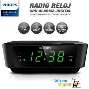 Radio Reloj Despertador Philips Fm, Doble Alarma *delivery