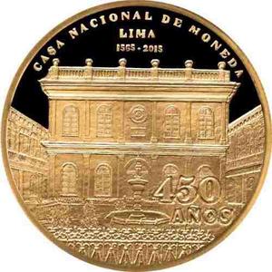 2016 Peru Moneda De Oro 450 Aniversario Casa De Moneda Lima