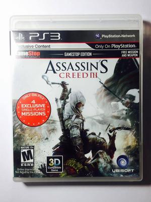 3 Juegos de PS3 Assassin`s Creed lll Batman Arkham City