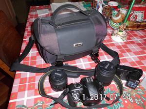 Nikon D DX DSLR c/ lentes: mm mm, maletín