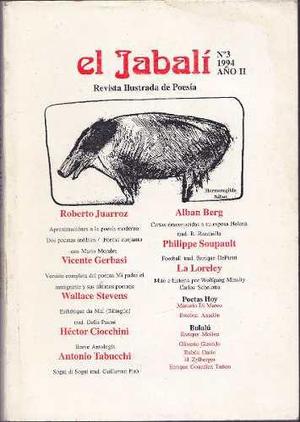 Revista Ilustrada De Poesía El Jabalí / Juarroz, Tabucchi