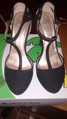 Zapatos Negros Taco 12