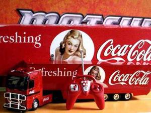Mc Mad Car Coca Cola Camion 1/24 Luz Control Remoto Navidad