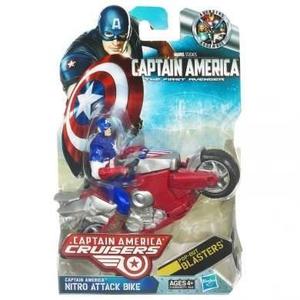 Muñeco Avengers Capitan America Cruissers Nitro Moto