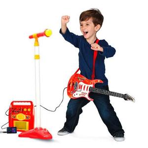 Niños: Guitarra Eléctrica Con Micrófono Karaoke Y