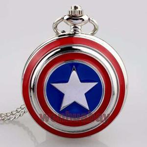 Reloj De Bolsillo Capitán América Marvel Civil War