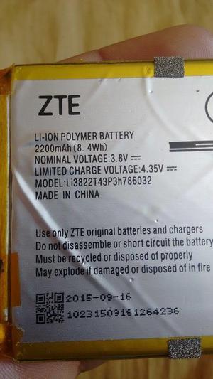Vendo bateria original del Zte blade V6