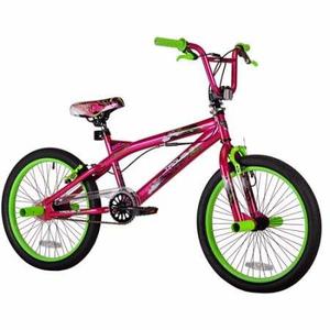 Bicicleta Bmx Freestyle Niñas 20 Kent Rosa Verde Nueva Bici