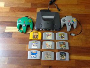 Nintendo 64 Completo + 9 Juegos De Colección Zelda Kart