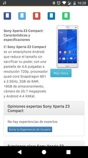 Xperia Z3 Compact Libre 4g Detalle