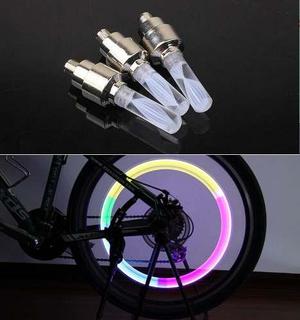 2 Luz Led Multicolor Bicicleta, Moto (pilas Incluidas)