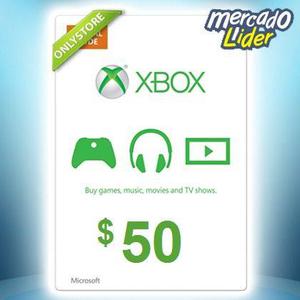 4000 Puntos Microsoft O Gift Card 50 Usd Xbox Live 360 Y One