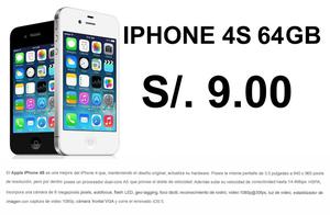 64GB iPhone 4S Apple S/.9 Plan CLARO MAX 79
