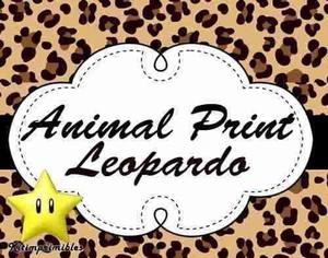 Kit Imprimible Candy Bar Animal Print Leopardo Cumples