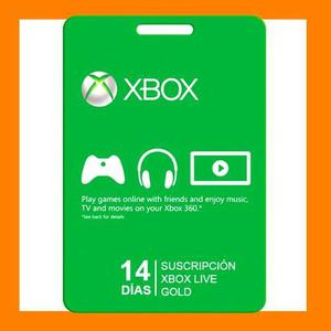 Membresia Microsoft Xbox Live 14 Dias - Xbox One Y 360