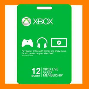 Membresia Microsoft Xbox Live Gold 12 Meses - Xbox One Y 360