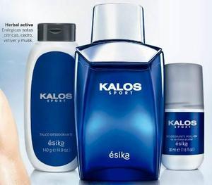 Perfume Kalos Sport + Talco + Desodorante Esika Oferta!!!