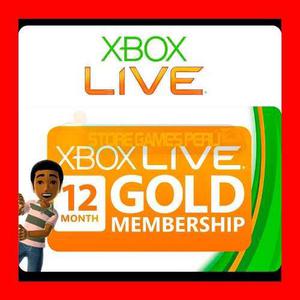 Tarjeta Microsoft Xbox Live Gold 12 Meses - Xbox One Y 360