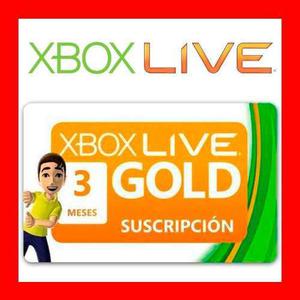 Tarjeta Microsoft Xbox Live Gold 3 Meses - Xbox One Y 360