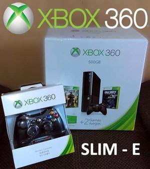 Tda.ripley Xbox 360 (nuevo.caja)500gb 2juegos+ 2mandos Wi-fi