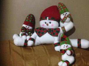 Muñeco De Navidad Familia Nieve para Mueble