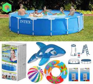 Piscina Armable Intex 4,57 X 1,22 + Accesorios + Inflables