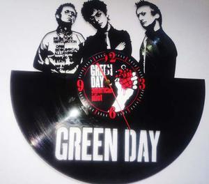 Reloj De Vinilo Retro Green Day