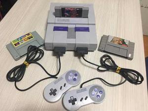 Super Nintendo Con 2 Mandos Originales Y 10 Juegos Vintage