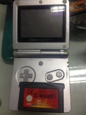 Nintendo Game Boy Sp + Cargador + Juego Los Increibles