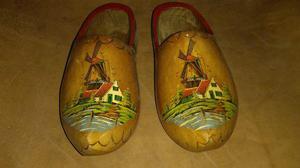 Vint.retro Decorativos Zapatos De Madera Antiguos Holanda