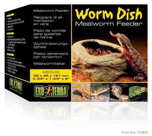 Worm Dish-exo Terra/plato Para Insectos/ Reptiles Mascotas