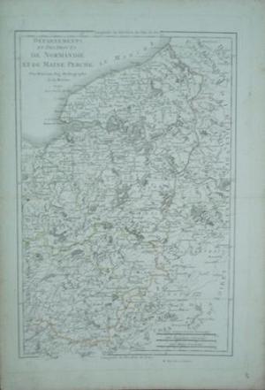 Antiguo Mapa Político La Región Central De Normandía,