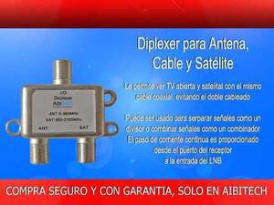 Diplexer - Con Un Solo Cable Mezcla Señal Tv Con Satelital