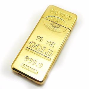 Encendedor Lingote Oro Gold 10 Oz De Metal A Gas Recargable