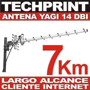 Antena 7 Km Todo Clima 14 Dbi Yagi Cliente Internet Gratis