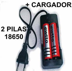 Cargador Doble + 2 Pilas Bateria 18650 4.2v 3500 Recargable