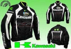 Casaca Textil Kawasaki M Proteccion Codo Hombro Espalda @tv