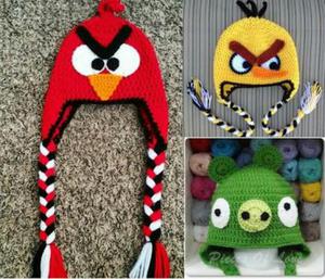 Gorro Angry Birds Tejido para Bbsy Niños