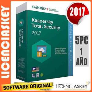 Kaspersky Total Security 2017 Licencia Original 5 Equipos