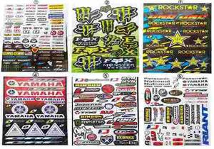 Plancha De Sticker Monster Alpinestars Motocross Crf R15 @tv