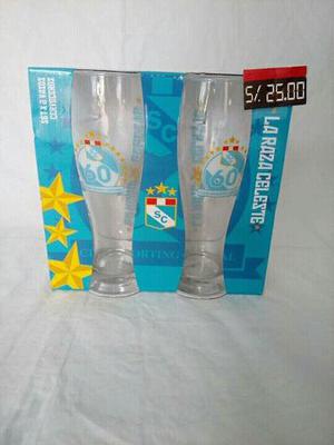 Vasos Cerveceros Sporting Cristal De Vidrio