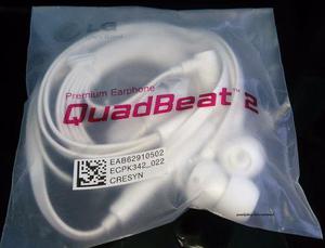 Audifono Lg Quadbeat 2 Headset Earheadphones Lg G3 G2 Blanco