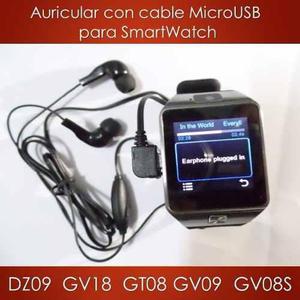 Auricular Microusb Para Smartwatch Dz09 Gv18 Gt08 Gv09 Gv08s