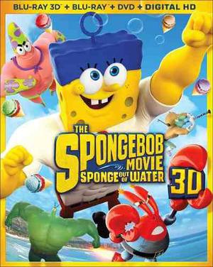 Blu Ray Bob Esponja: Un Héroe Fuera Del Agua 3d-2d - Stock