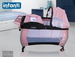 Cuna De Bebe Pack And Play Infanti Con Mosquetero Y Forro