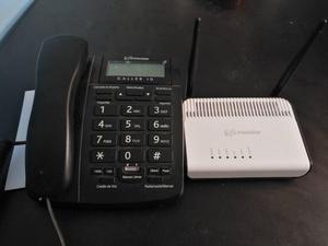 Teléfono y router movistar