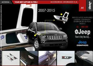 Biseles Luces Auxiliares Lateral Cromado Exterior - Jeep