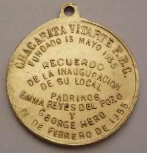 Medalla  Club Futbol Chacarita Vitarte Lima George Herd