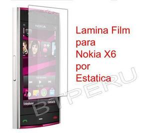 Mica Film Protector Pantalla Lamina Nokia X6 Estatica